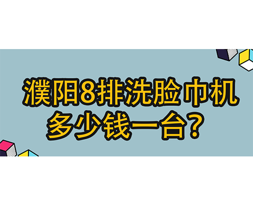 濮陽8排洗臉巾機多少錢一臺？